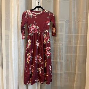 Large Burgundy Youth large sized dress